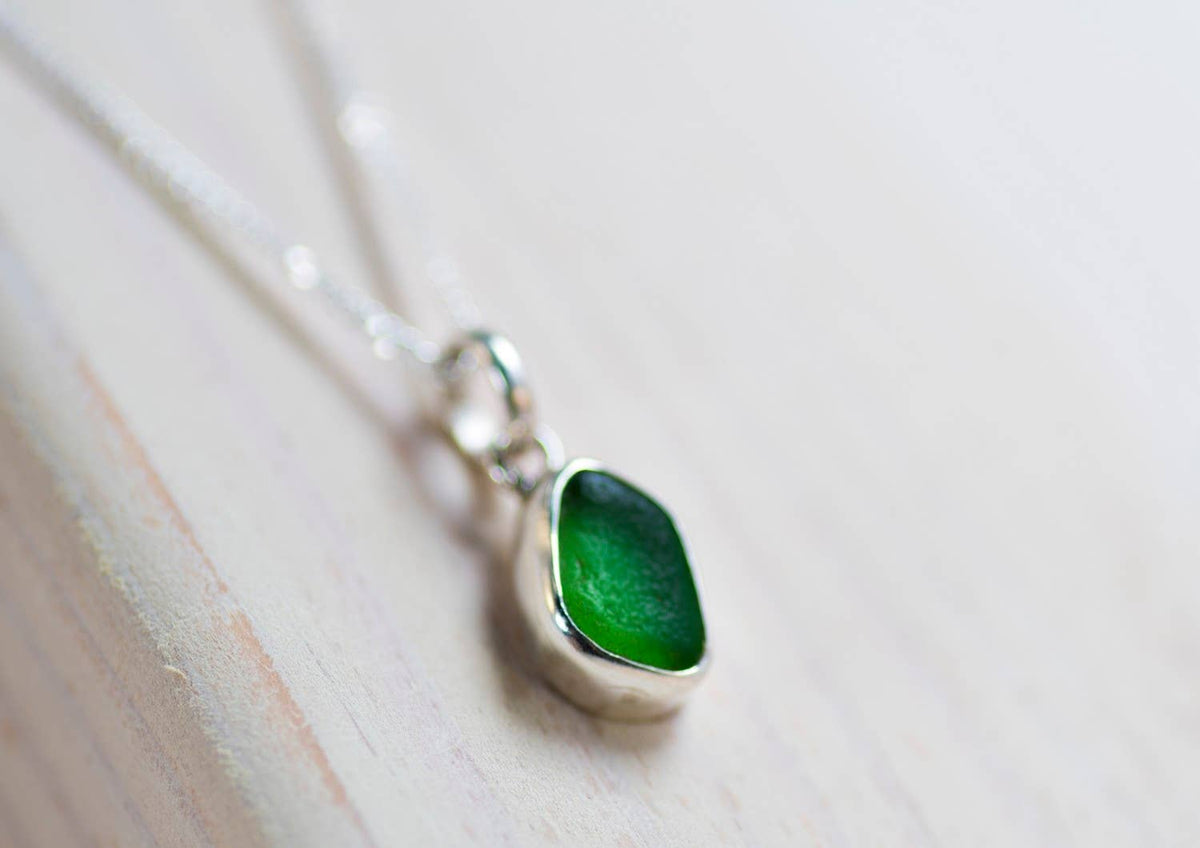 Mermaid Tear Genuine Sea Glass Necklace