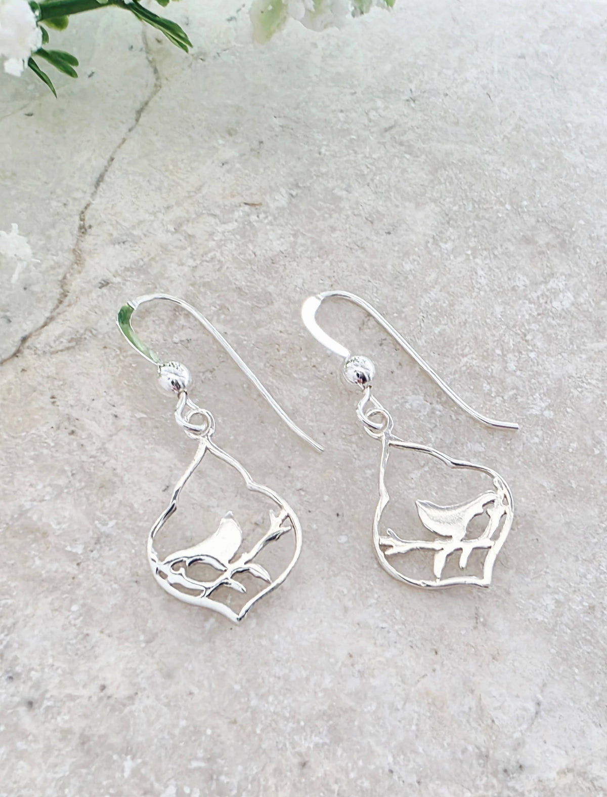 Silver Moroccan Bird Earrings