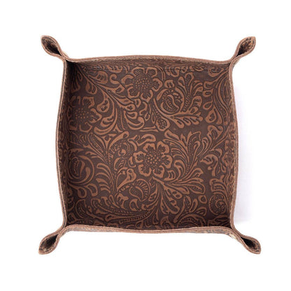 Copperwind Leather Tray in Mocha Cocoa