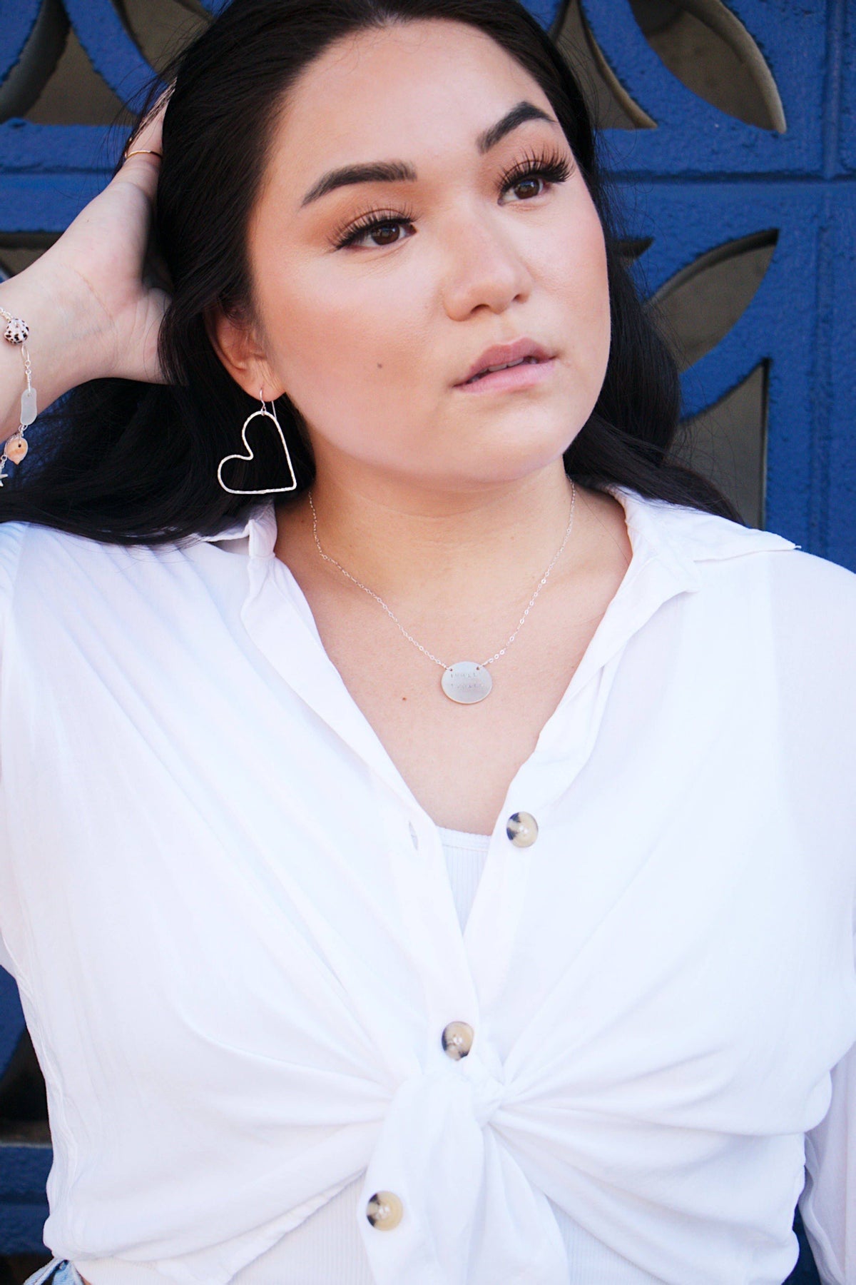 Hammered Heart Earrings In Sterling or Gold Filled