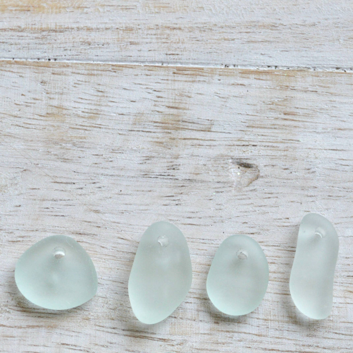 Tiny Sea Foam Glass Earrings
