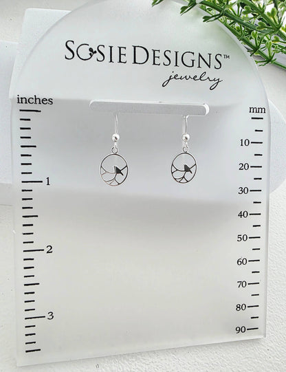 Silver Nightingale Bird Earrings